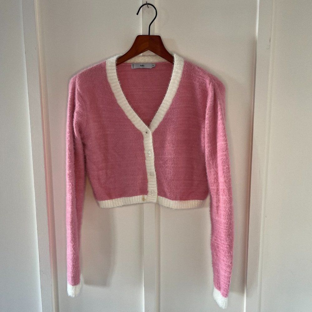 Fluffy Pink Adika Cardigan Size M-L